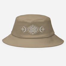 Load image into Gallery viewer, Moonflower Embroidered Old School Bucket Hat | Flexfit
