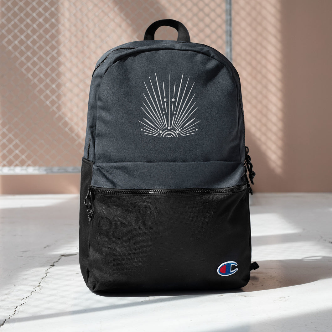 Sunshine After Moonlight Embroidered Champion Backpack