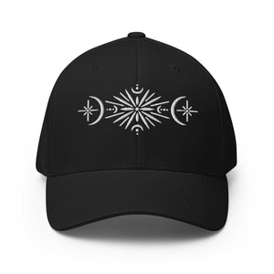Moonflower Embroidered Structured Twill Cap | Flexfit