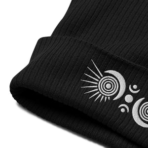Spread Your Light Embroidered Organic Ribbed Beanie | Atlantis