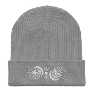 Spread Your Light Embroidered Organic Ribbed Beanie | Atlantis