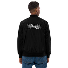 Load image into Gallery viewer, Spread Your Light Embroidered Premium Recycled Bomber Jacket | Threadfast
