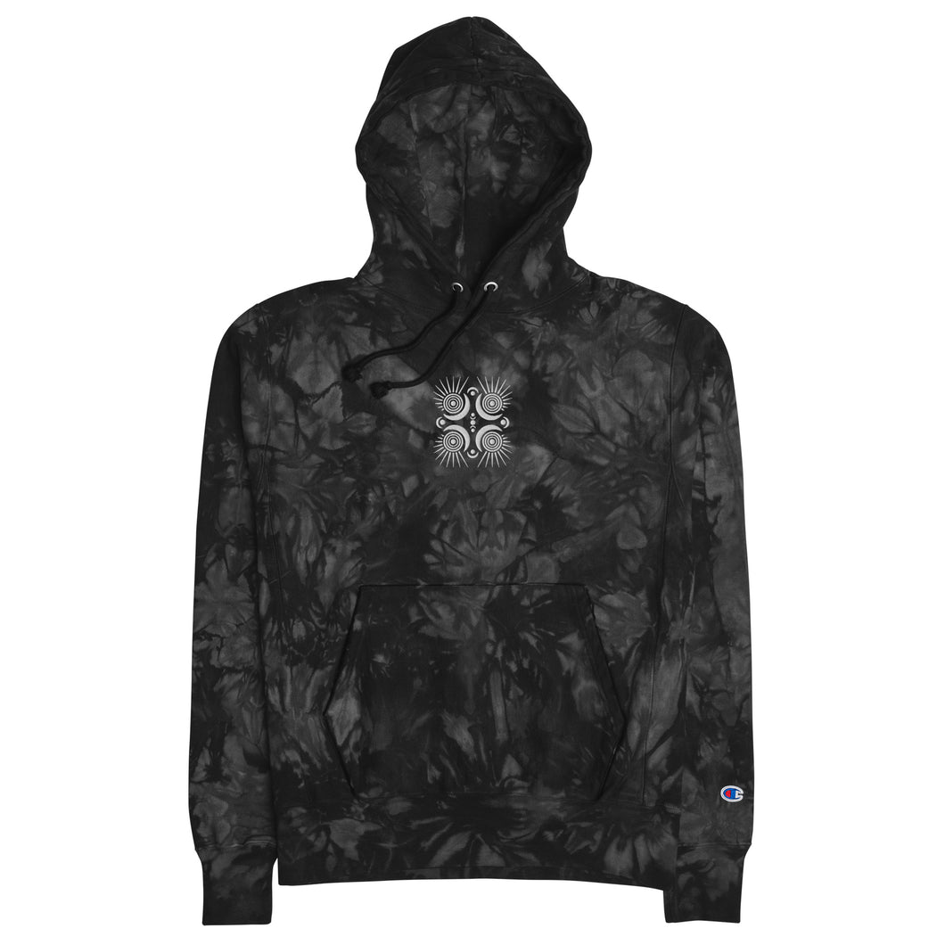 Spread Your Light Embroidered Unisex Champion Tie-Dye Hoodie