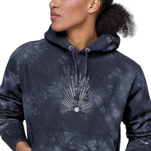 Shine From Within Embroidered Unisex Champion tie-dye hoodie