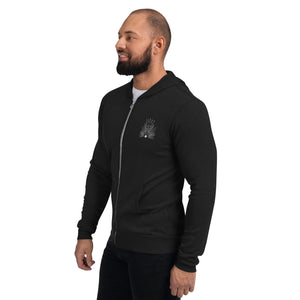 Shine From Within Embroidered Unisex zip Hoodie | Bella + Canvas