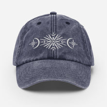 Load image into Gallery viewer, Moonflower Embroidered Vintage Hat | Beechfield
