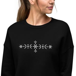 Shining Star Embroidered Crop Sweatshirt | Bella + Canvas