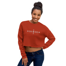 Load image into Gallery viewer, Shining Star Embroidered Crop Sweatshirt | Bella + Canvas
