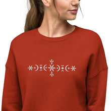 Load image into Gallery viewer, Shining Star Embroidered Crop Sweatshirt | Bella + Canvas
